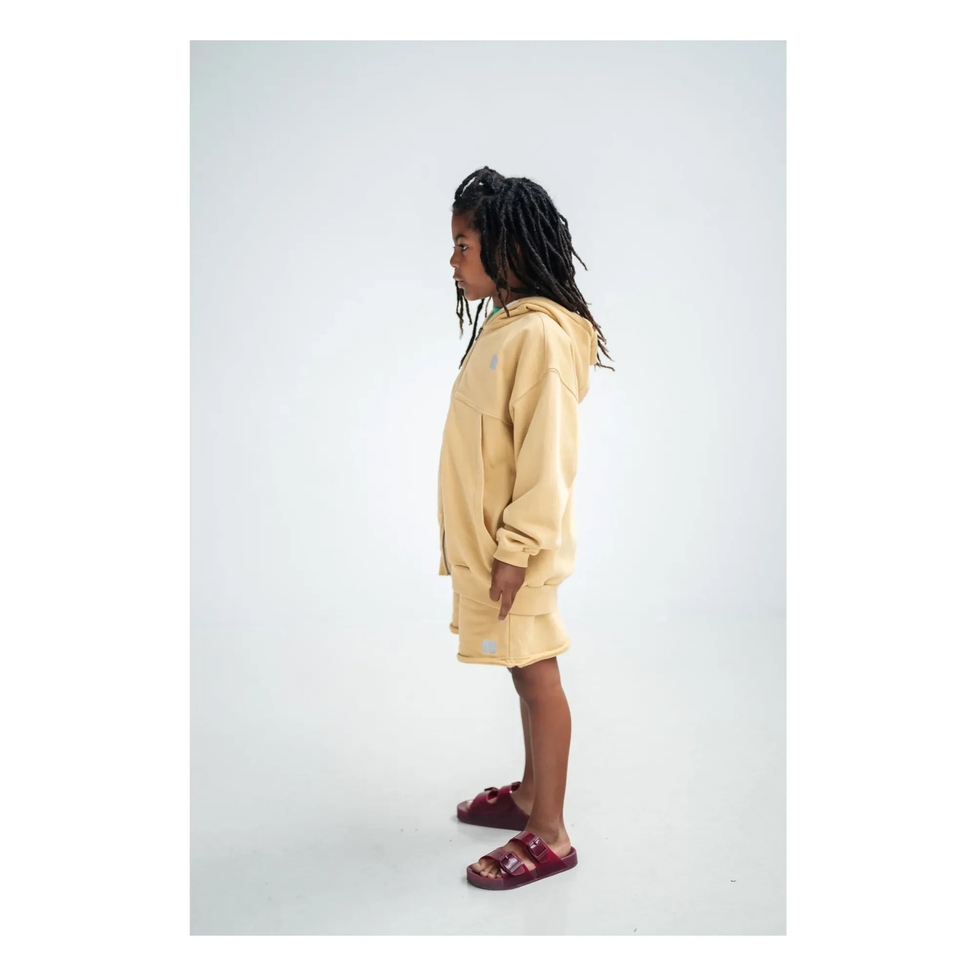 Repose AMS - Pantalón corto de chándal de algodón orgánico R | Amarillo