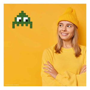 Pixel Corner - Pixel Art Kiti - Küçük Uzaylı | Koyu yeşil