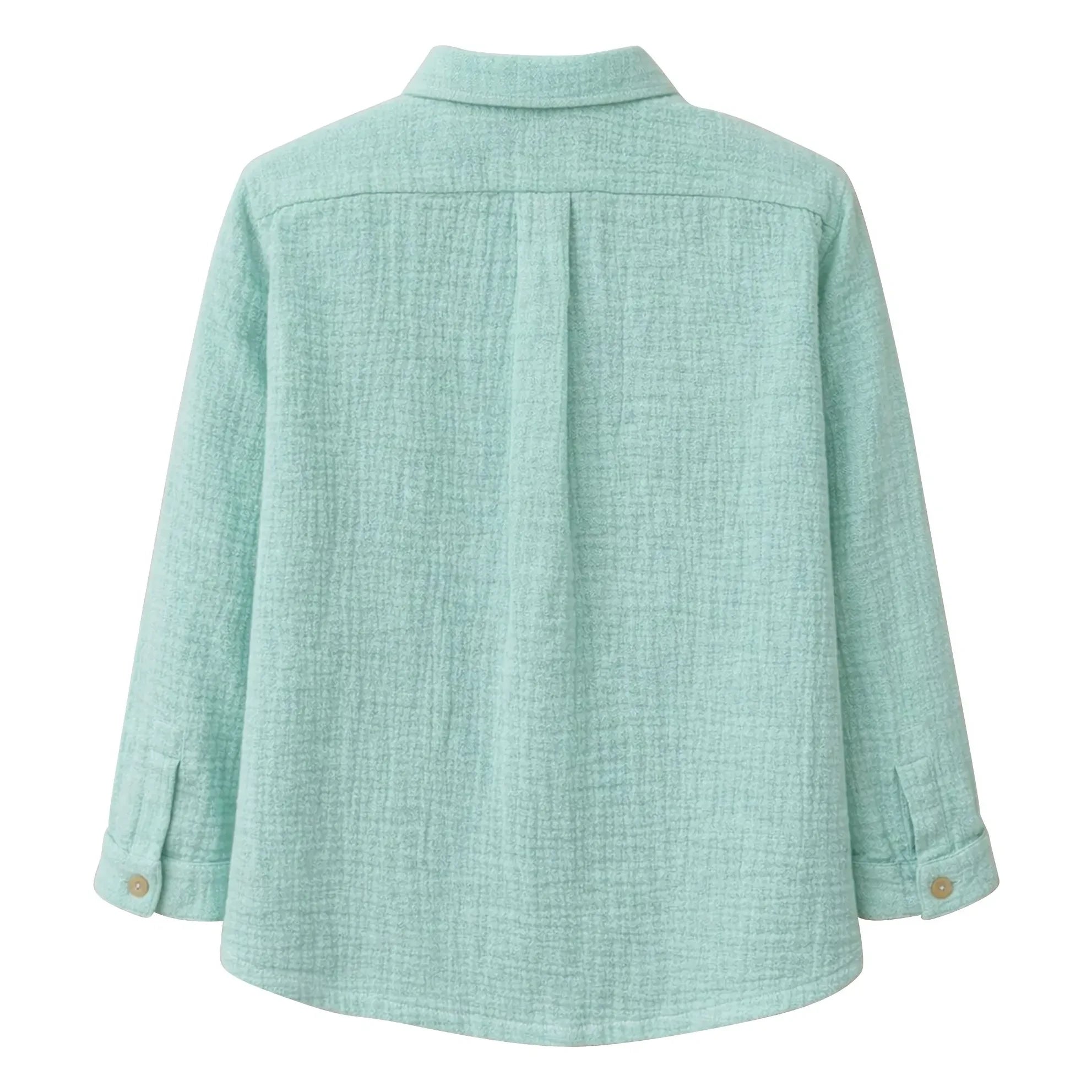 Lililotte - Camisa de Gasa de Algodón Orgánico Constantin | Verde Menta