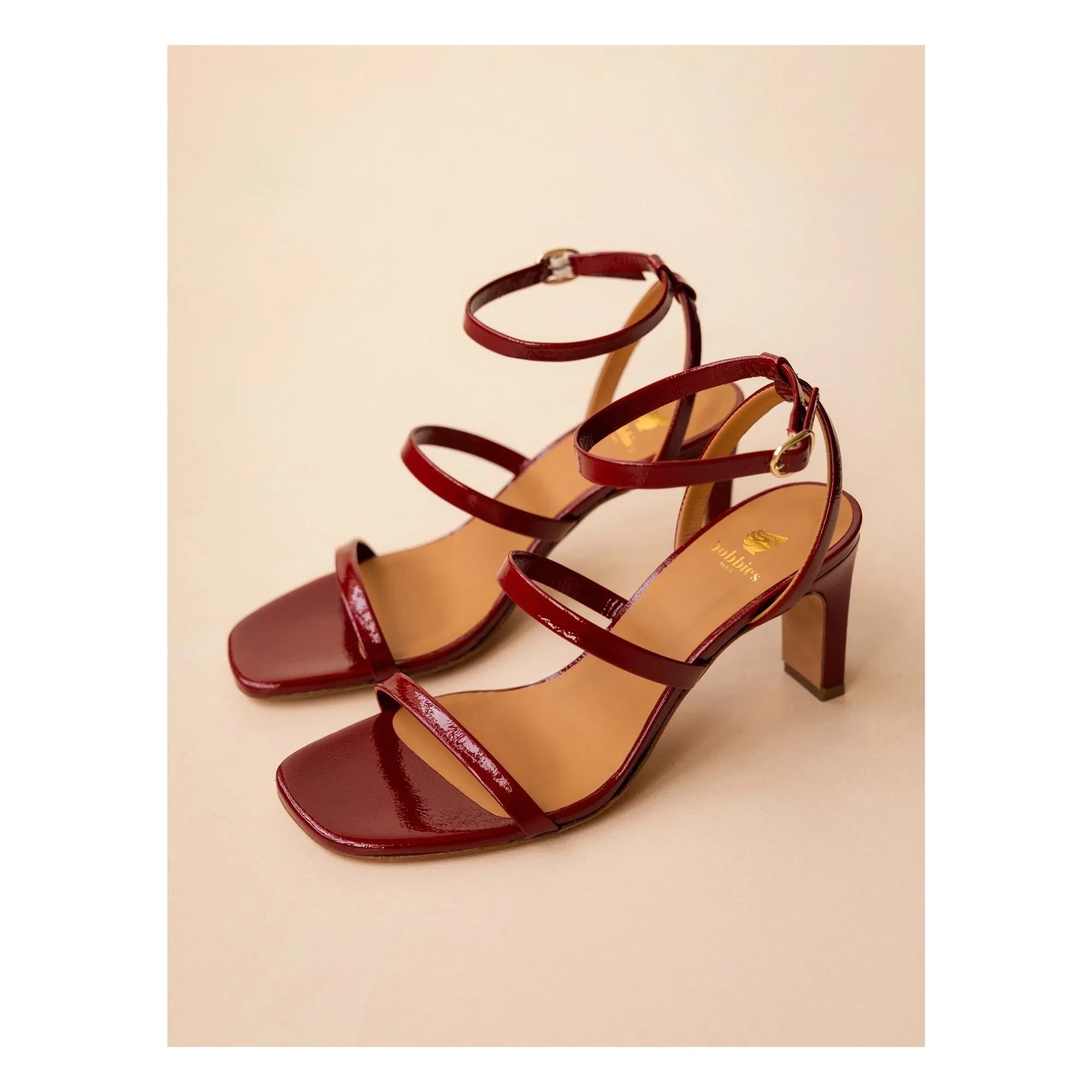 Bobbies - Sandalias de piel Casey Rugan | Rojo cereza