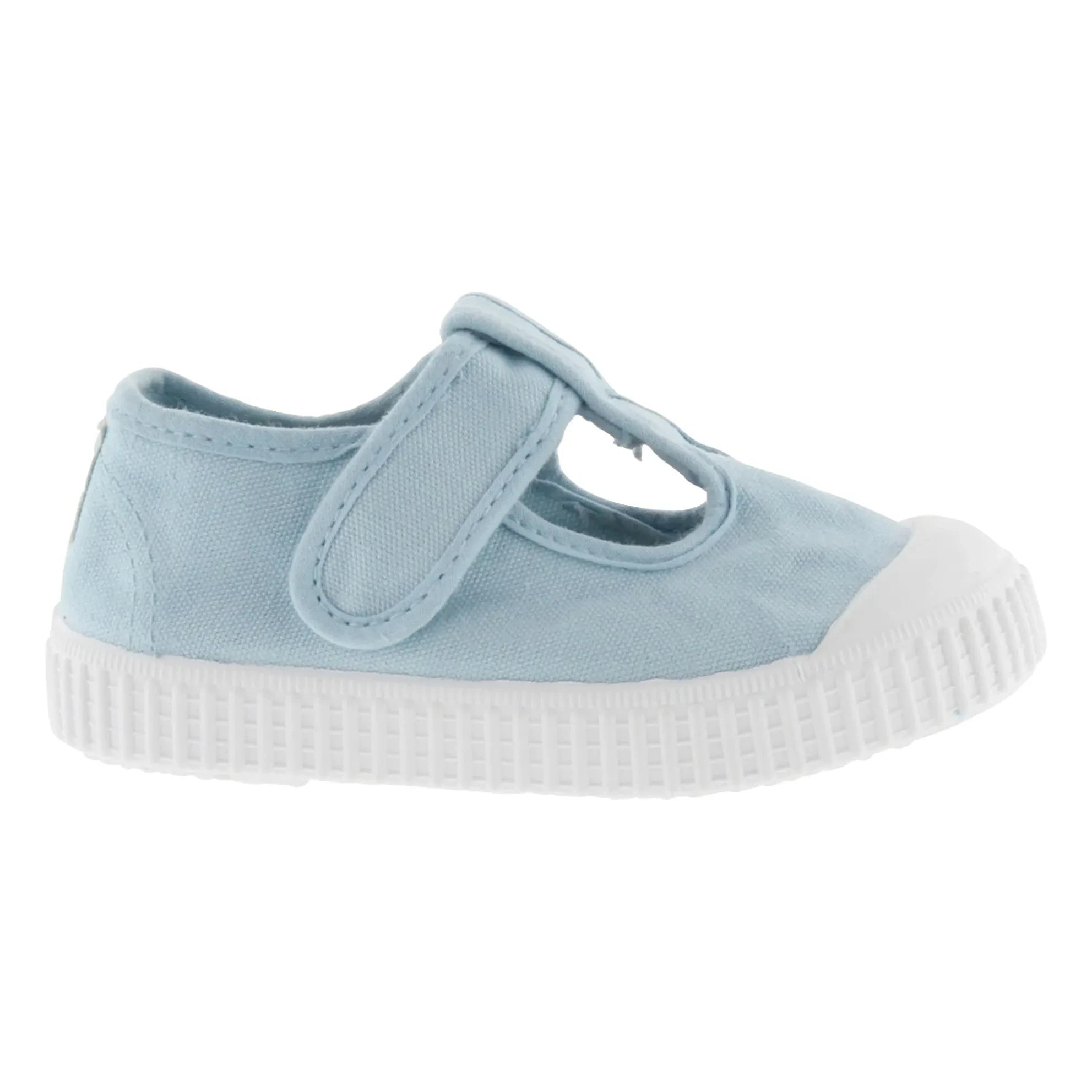Victoria - Zapatillas Scratch Lona Tira | Azul claro