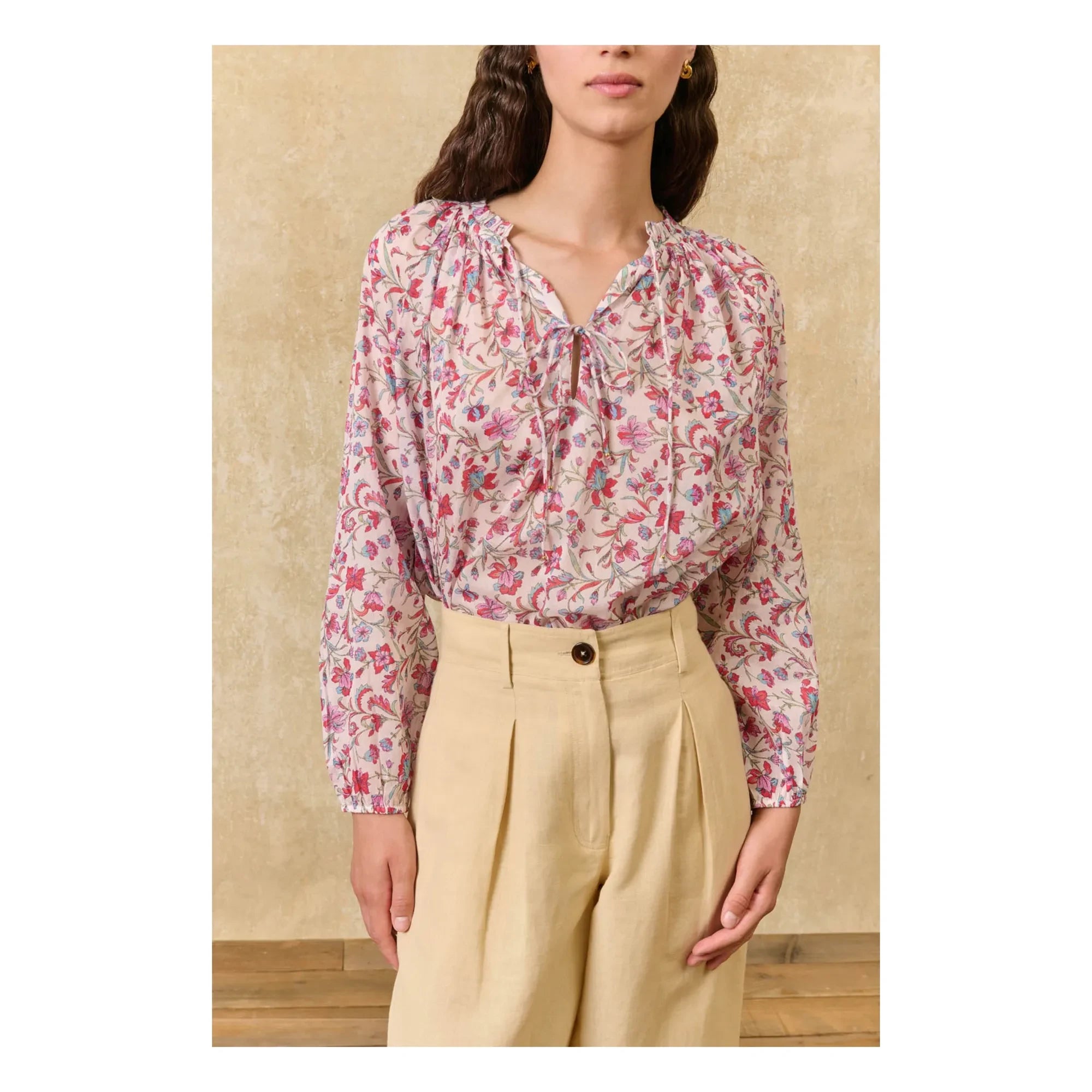 Louise Misha - Blusa Nicoliana de Algodón Orgánico | Rosa
