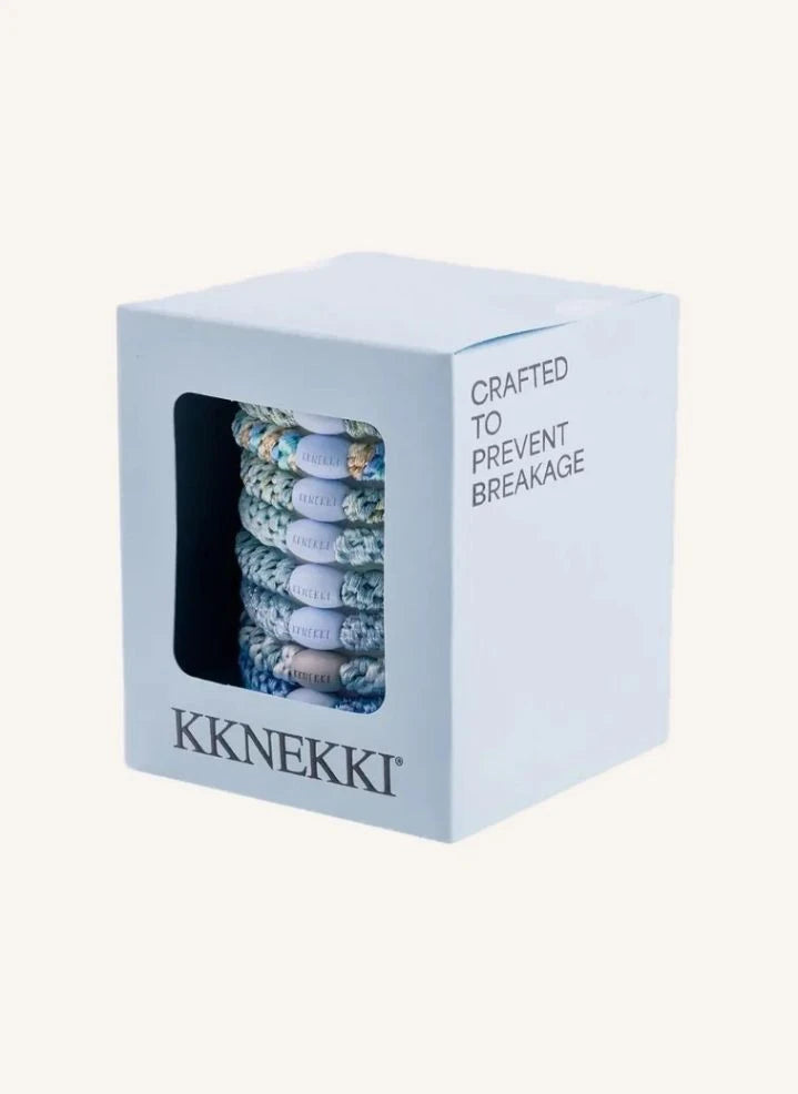 Bon Dep - 8'li Kknekki Sky Edition Scrunchies Seti | Mavi