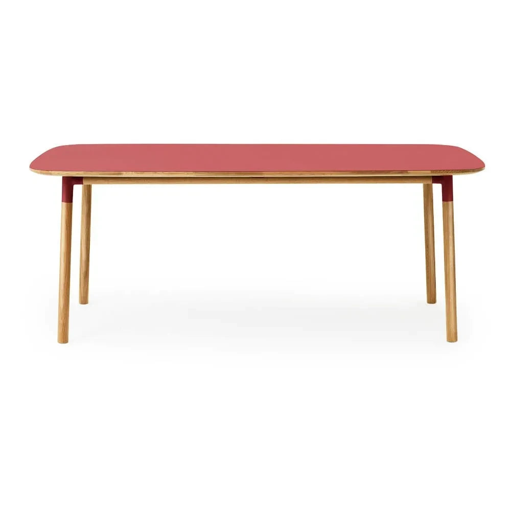 Normann Copenhagen - Mesa rectangular Form 95x200 cm | Rojo
