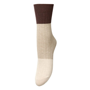 Becksöndergaard - Calcetines de bambú con bloques de color | Beige