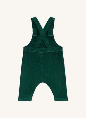 Petit Bateau - Peto de terciopelo de algodón orgánico | Verde cromo