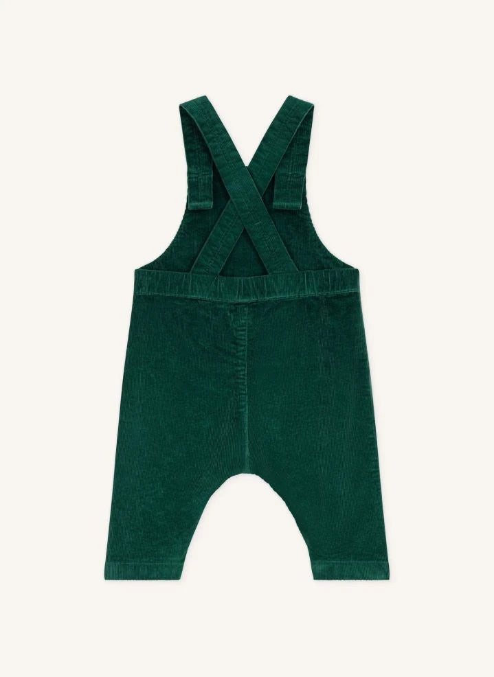 Petit Bateau - Peto de terciopelo de algodón orgánico | Verde cromo