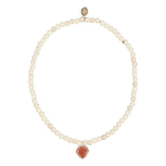 Búho - Collar de concha | Rosa chicle