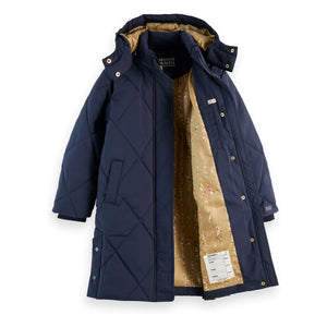 Scotch & Soda - Abrigo largo acolchado | Azul marino