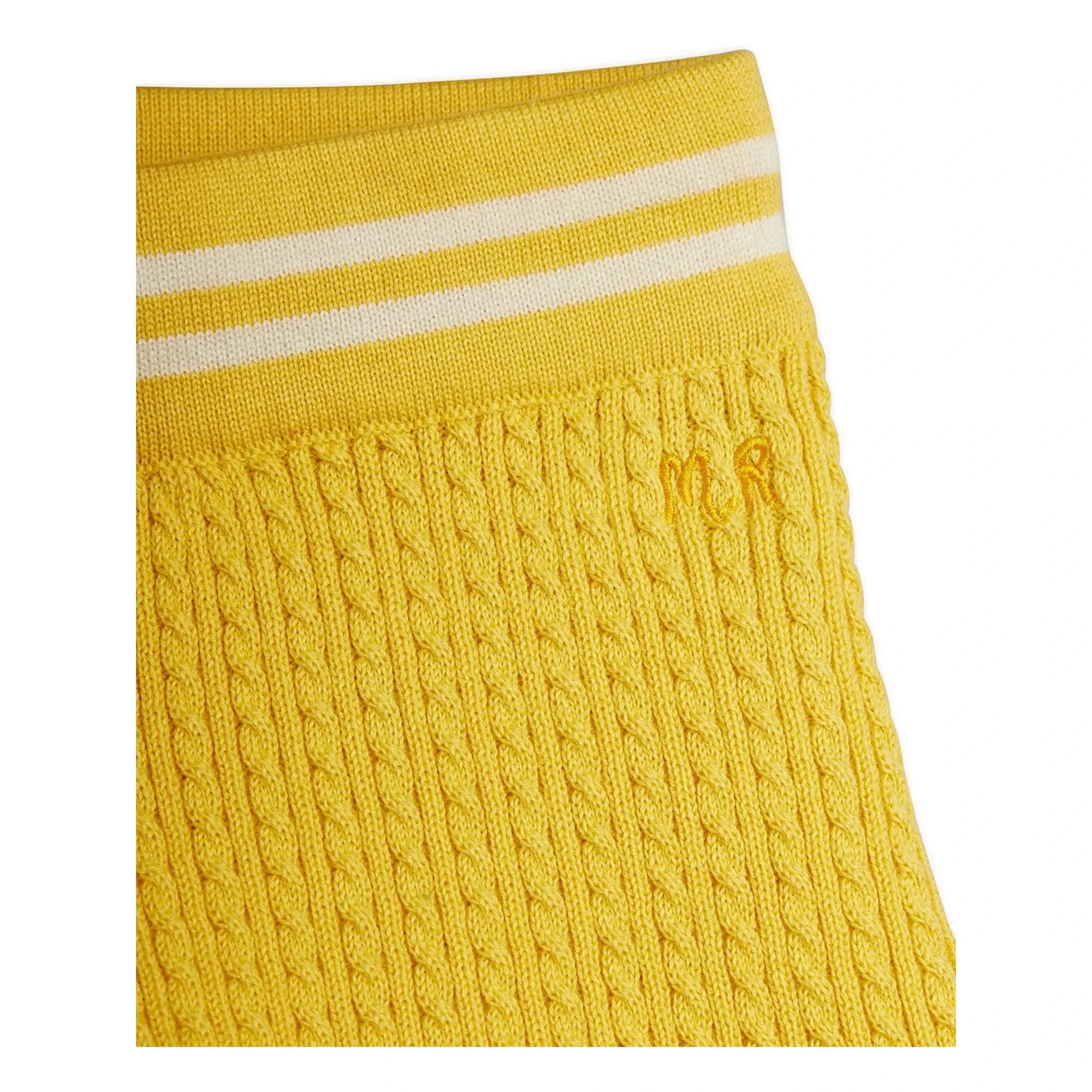 Mini Rodini - Pantalones cortos de punto de algodón orgánico | Amarillo