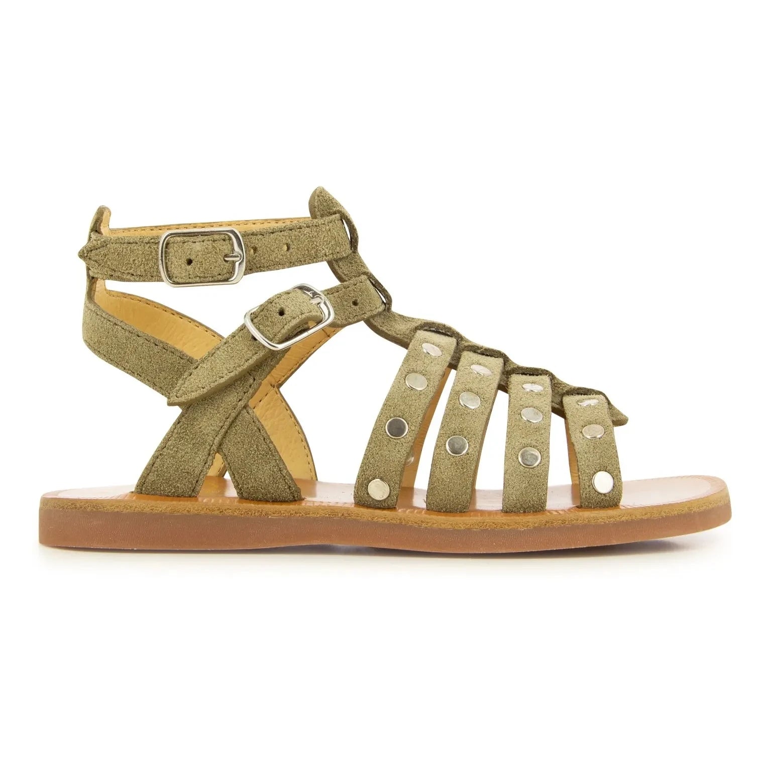 Sandalias Pom d'Api - Plagette Stud | Caqui