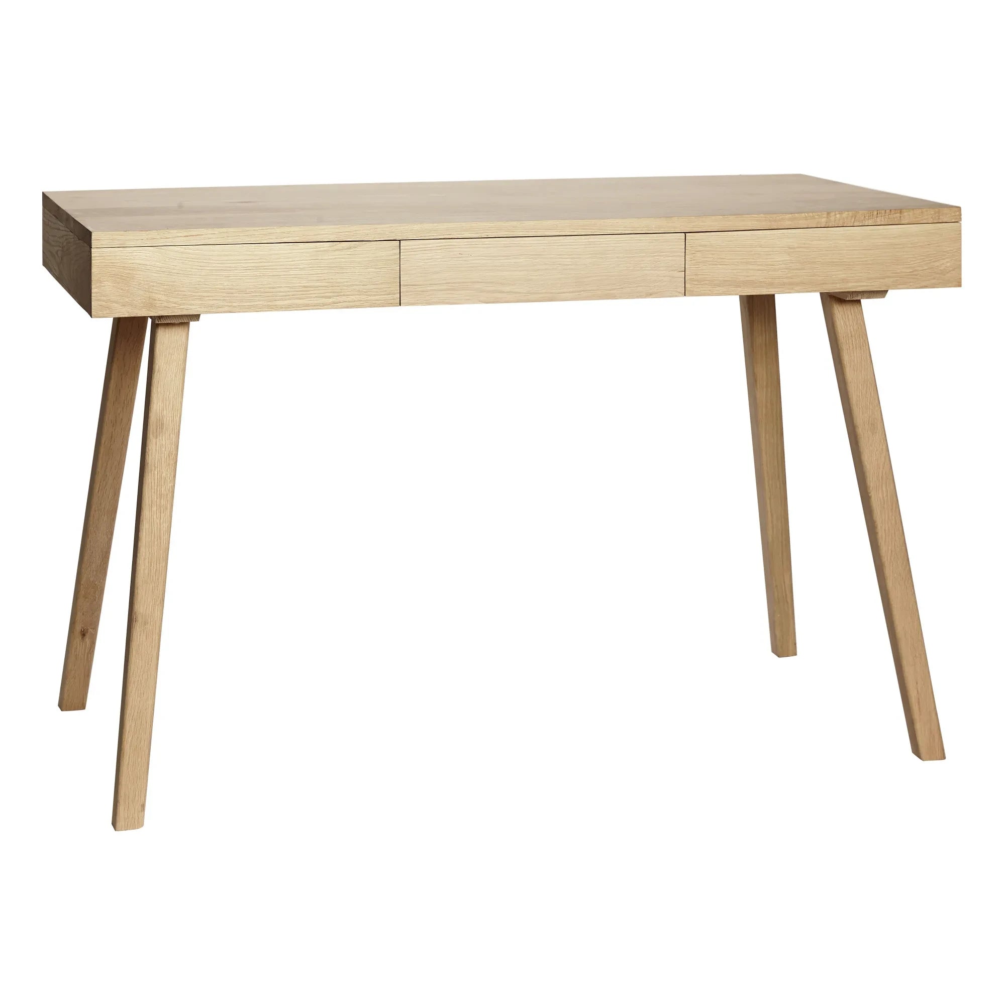 Hübsch - Escritorio de madera de roble FSC con 3 cajones