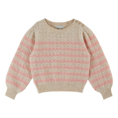 Emile et Ida - Jersey de lana con ondas color crudo