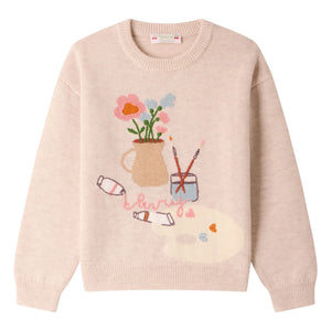 Bonpoint - Jersey de lana teñido con tahini | Beige