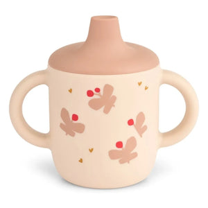 Liewood - Vaso de aprendizaje de silicona Neil | Mariposa/Flor de manzano
