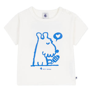 Petit Bateau - Camiseta para perro de algodón orgánico | Blanco