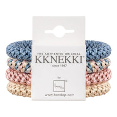 Bon Dep - Set de 4 gomas para el pelo Kknekki | Azul