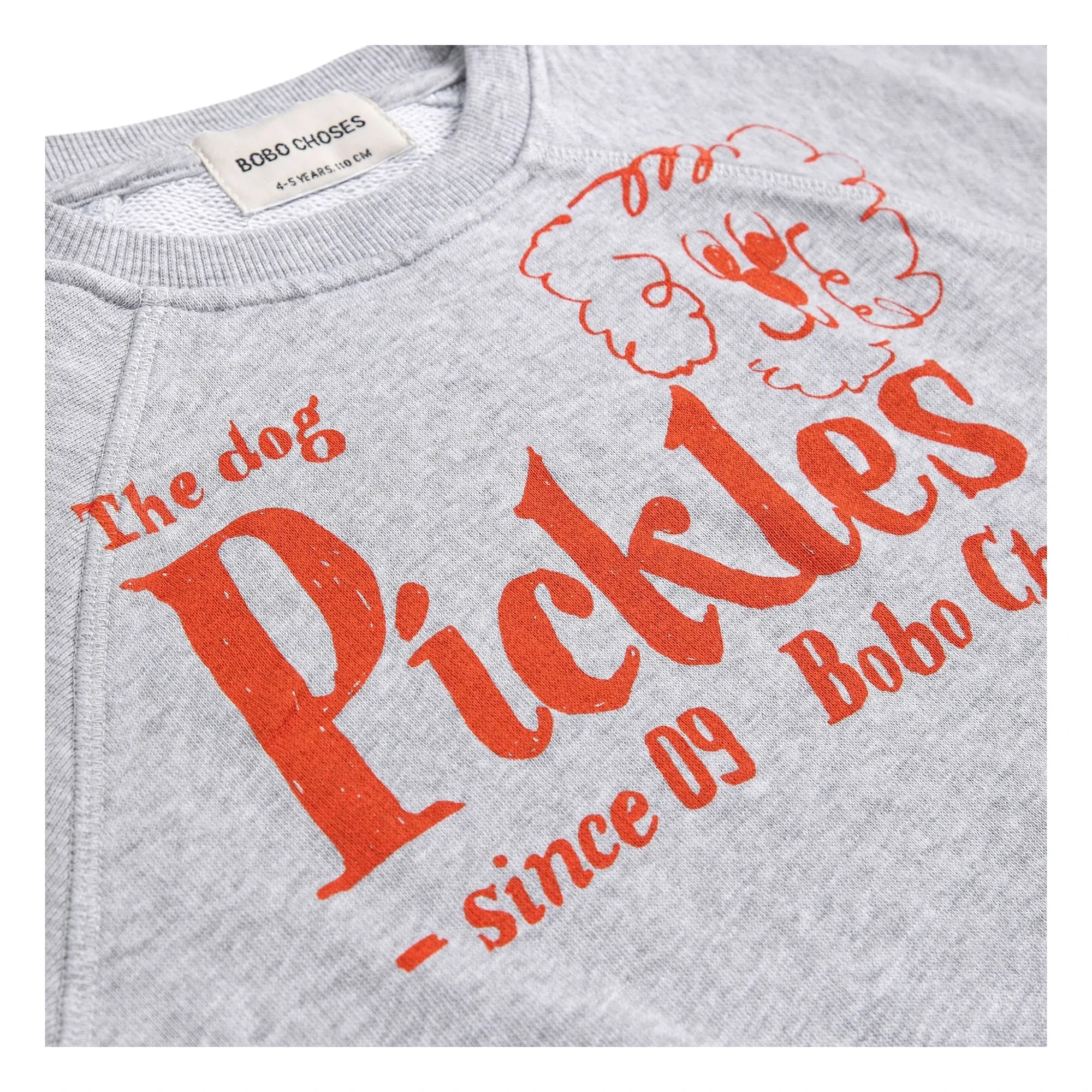 Bobo Choses - Sudadera sin mangas de algodón orgánico The Dog Pickles | Gris jaspeado