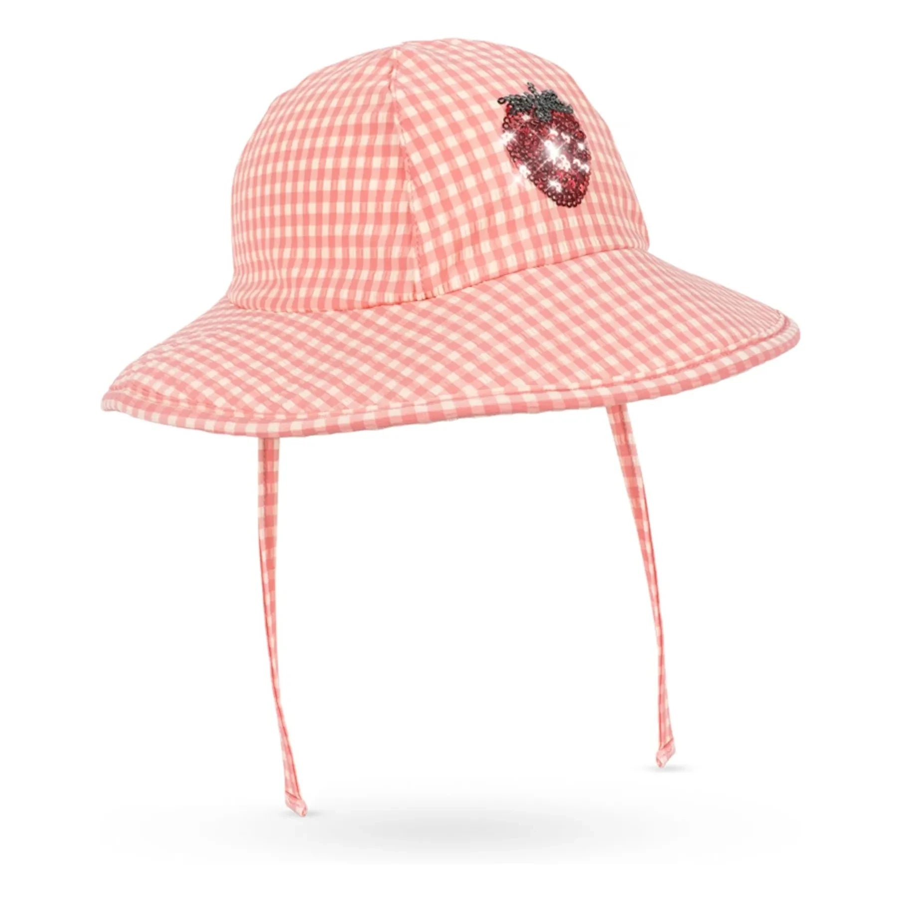 Konges Sløjd - Gorro de baño Etta Carreaux con fresas | Rosa