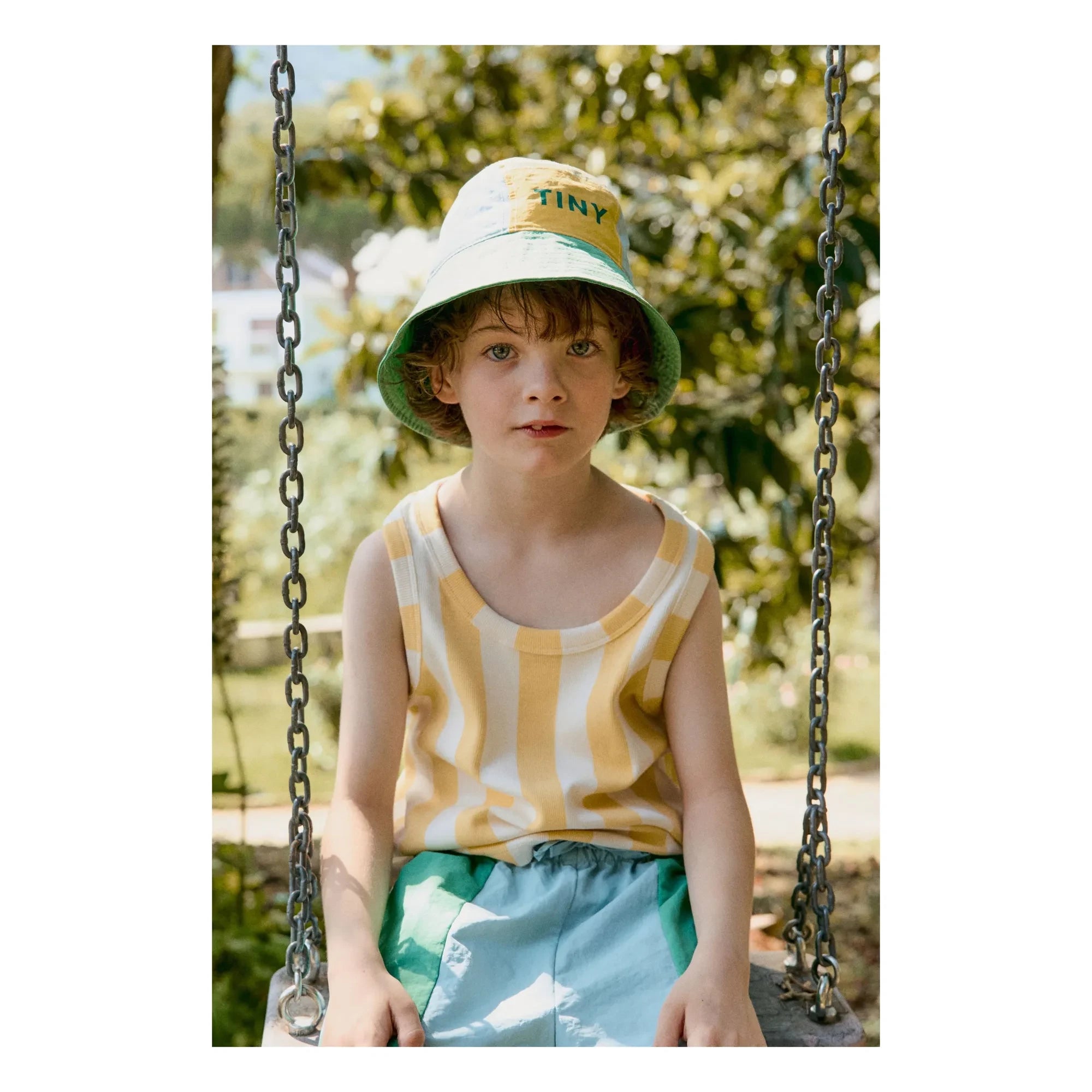 Tinycottons - Sombrero con bloques de color amarillo