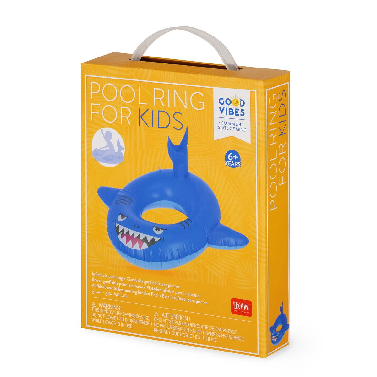 Legami - Anillo de Piscina para Niños - Tiburón - Anillo de Piscina