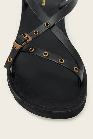 Sandalias de cuero Tyla Eyelet Sandal para mujer de AllSaints
