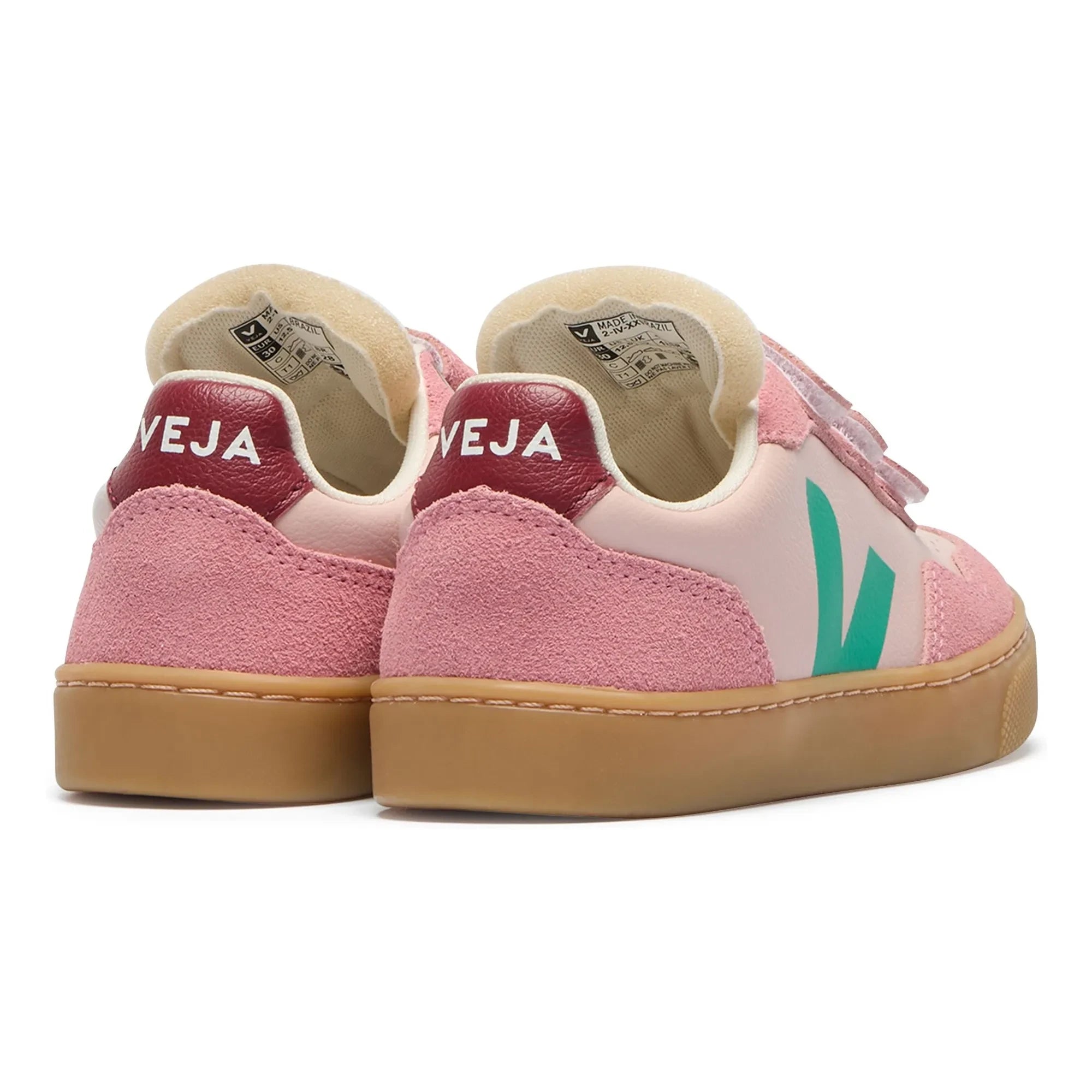 Veja - Zapatillas con Cordones de Piel V-90 Pequeña O.T. | Rosa