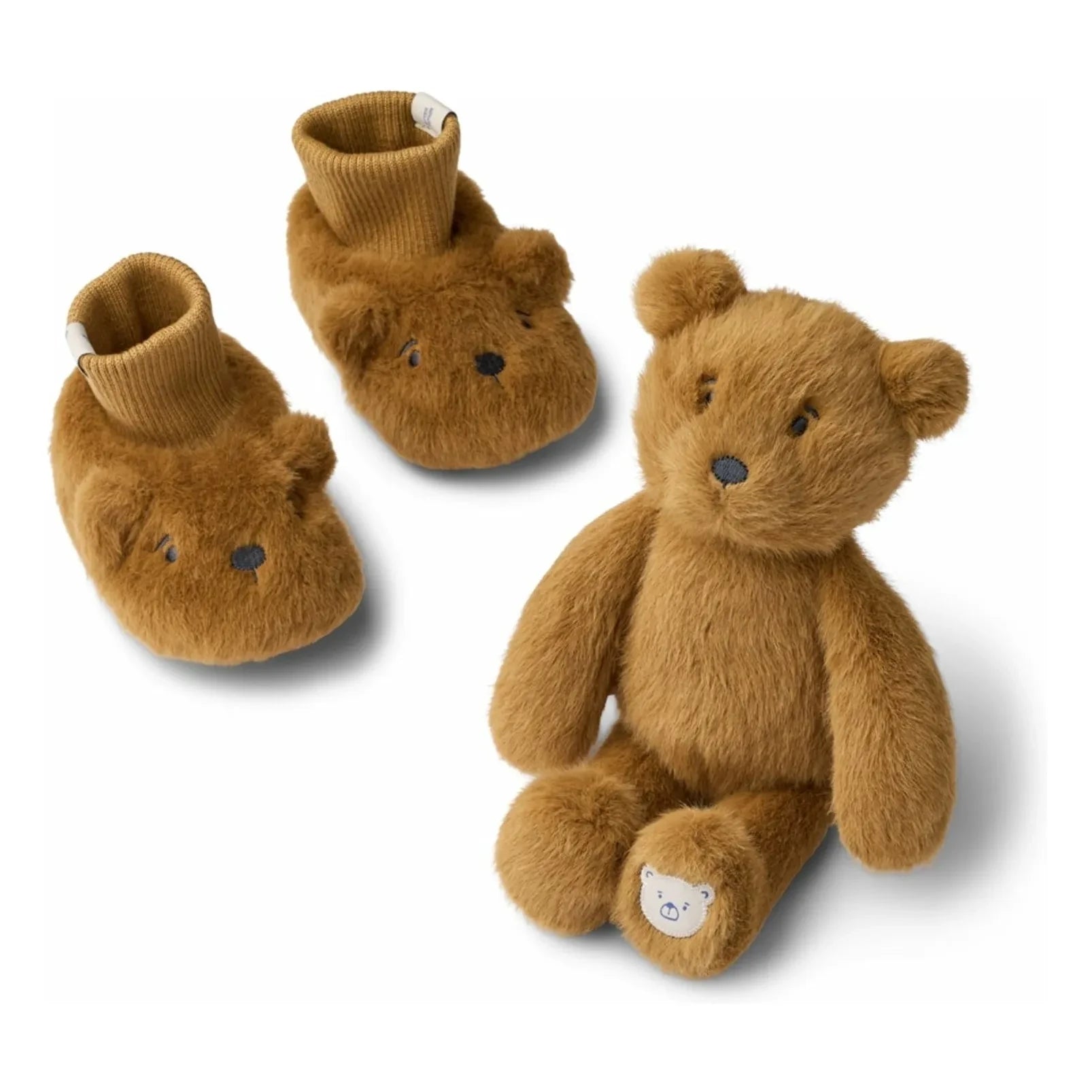 Liewood - Juego de regalo de osito de peluche Basim | Caramelo dorado