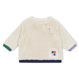 Arsène et Les Pipelettes - Organik Pamuk Sherpa Tarzı Sweatshirt | Bej
