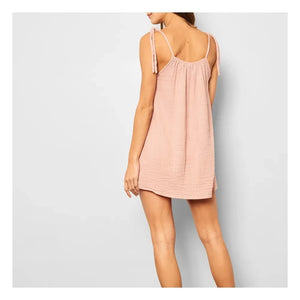 Numero 74 - Vestido corto Mia - Colección mujer | Rosa empolvado S007