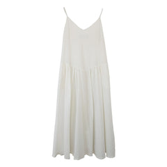 THEAVANT - Vestido Grace de Algodón y Popelín de Seda | Blanco