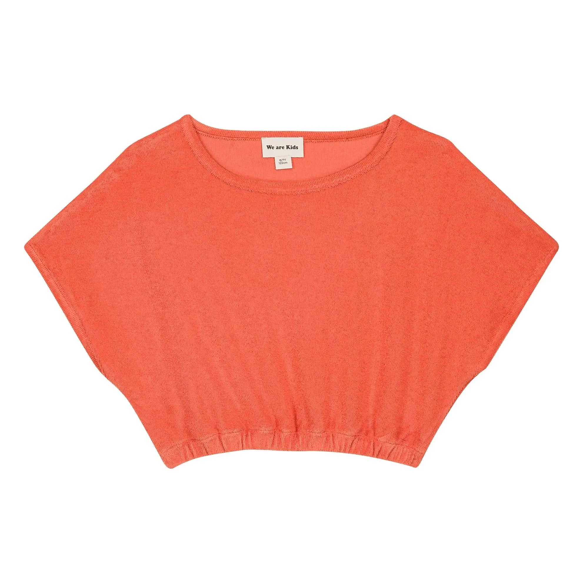 We Are Kids - Camiseta de toalla de algodón orgánico Crop Bree | Coral
