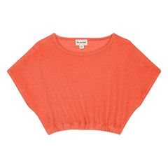 We Are Kids - Camiseta de toalla de algodón orgánico Crop Bree | Coral