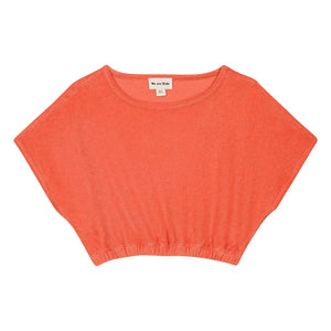 We Are Kids - Camiseta de toalla de algodón orgánico Crop Bree | Coral