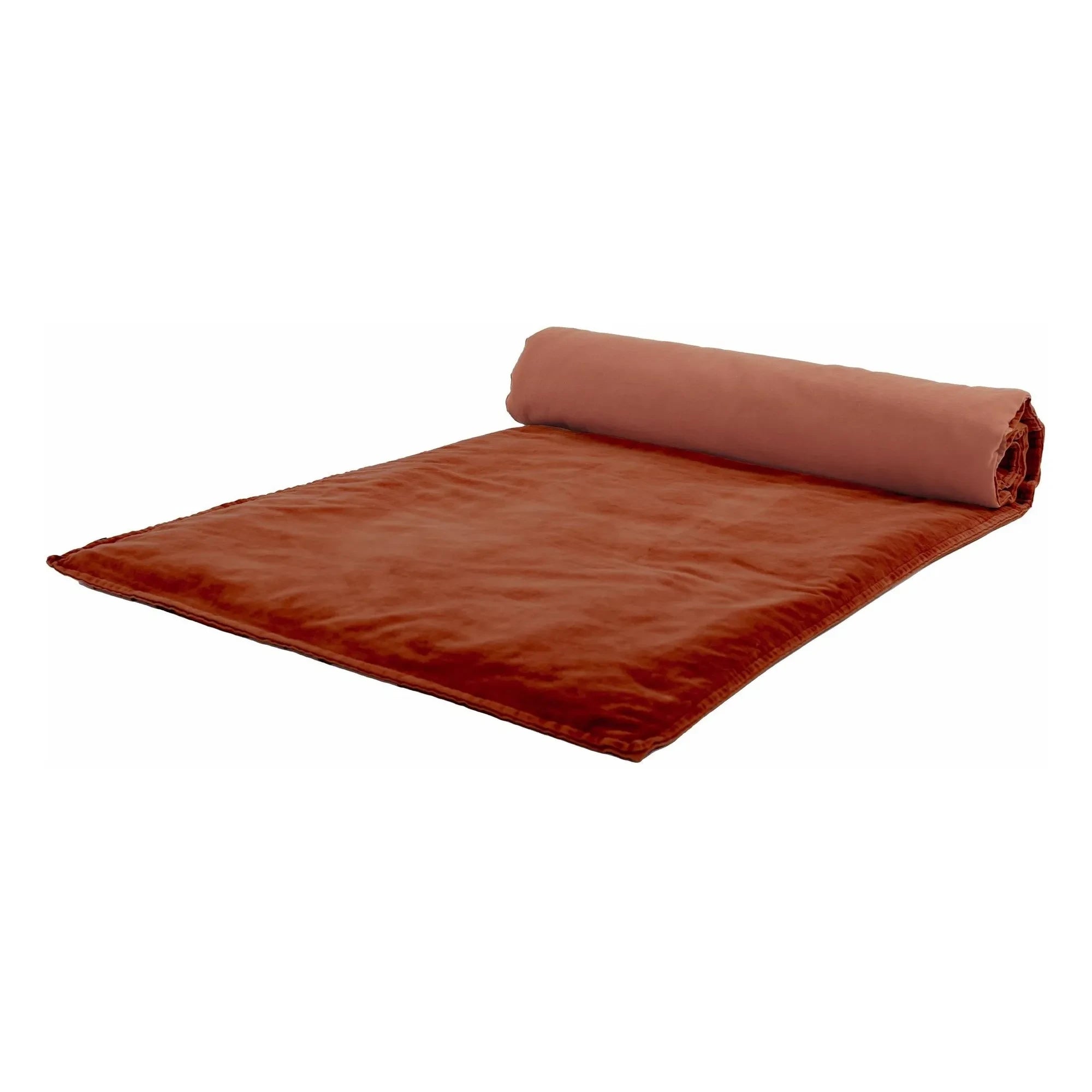 Haomy - Funda de cojín de terciopelo Manhattan | Rojo ladrillo