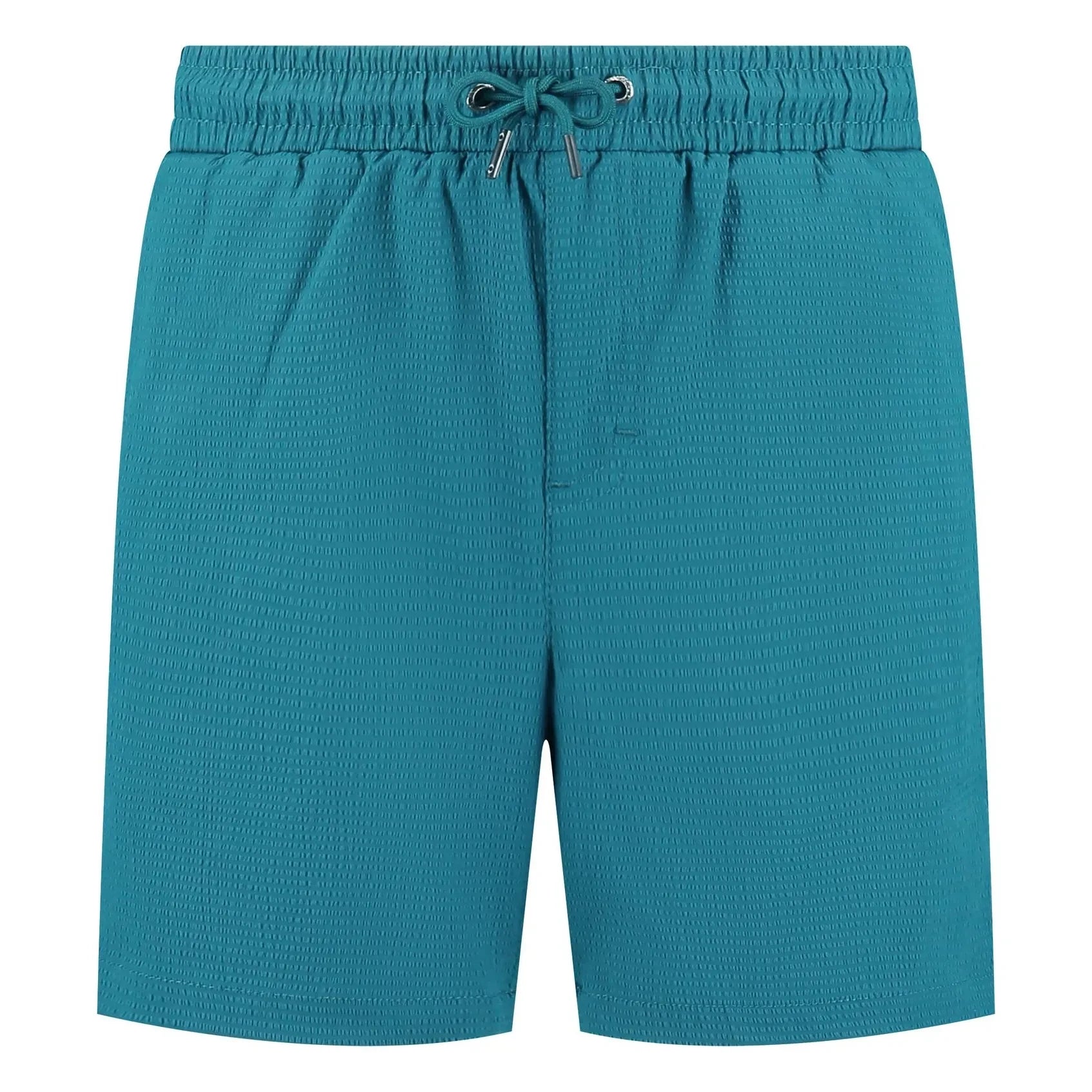 Beachlife - Bañador de natación Seersucker | Azul pavo real