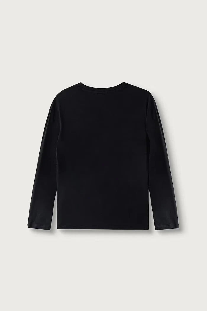Camiseta de manga larga de algodón para niños S-NEW BOX LOGO LS