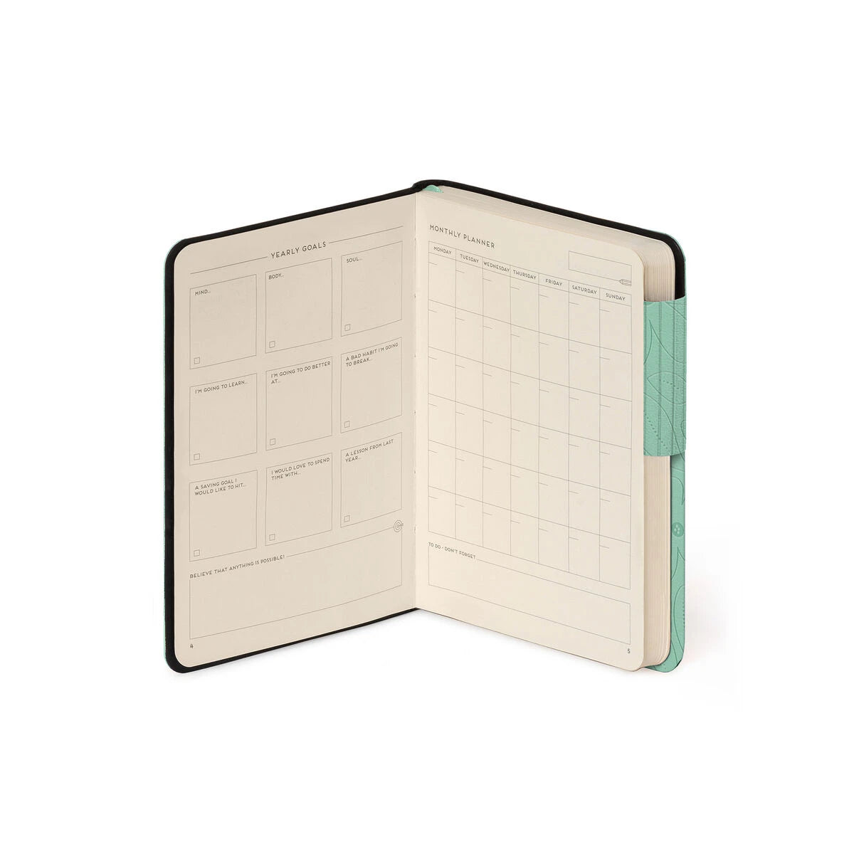 Legami - Cuaderno con Blank Pages y Funda Suave Monocromática - Jardín Botánico - Mi Cuaderno