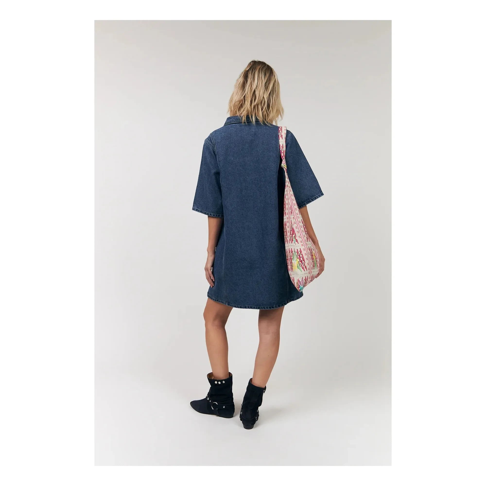 Lollys Laundry - Vestido de algodón Mola | Azul denim