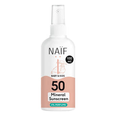 Naïf Natural Skincare - Bebekler ve çocuklar için SPF50 kokusuz güneş kremi spreyi - 100 ml
