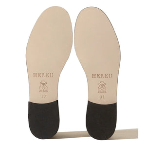 Hereu - Julio Foulard Mocasines de Cuero | Beige