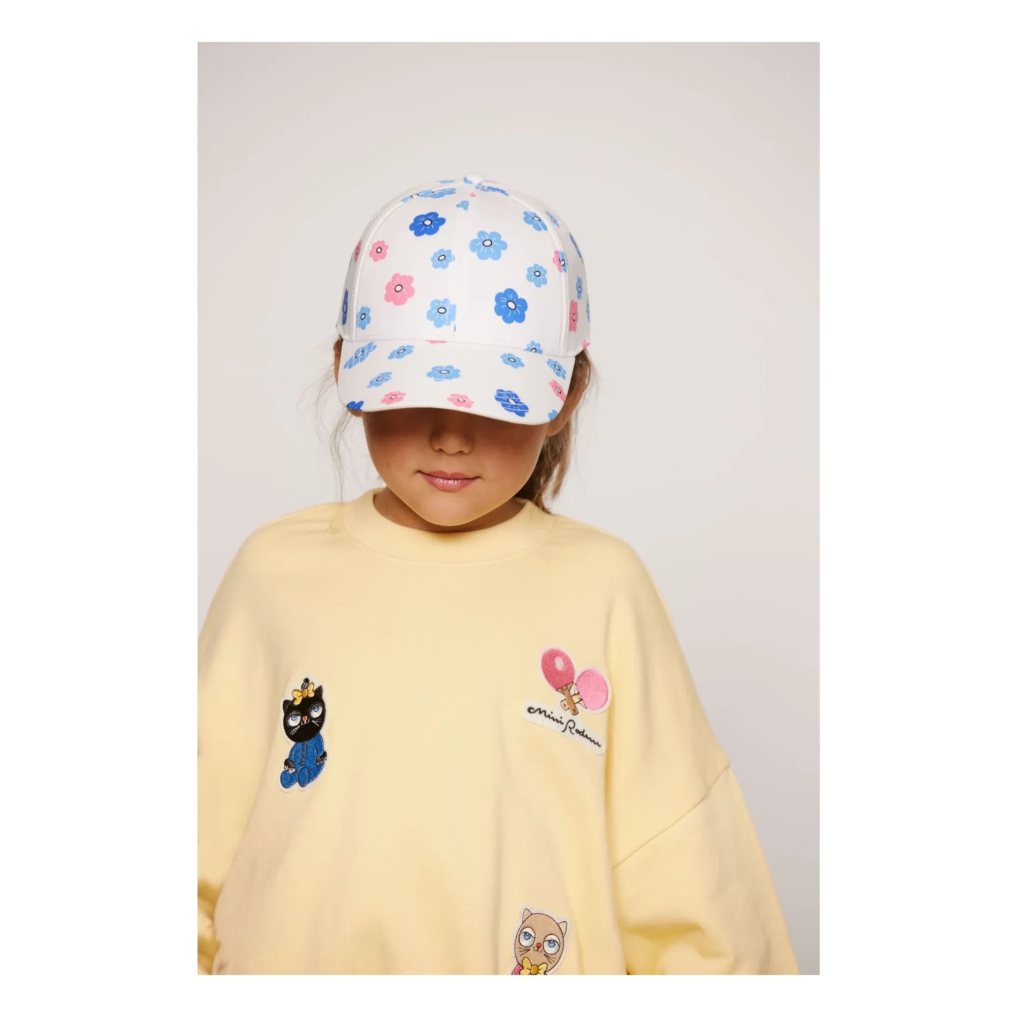 Mini Rodini - Parche de sudadera de algodón orgánico con animales | Amarillo