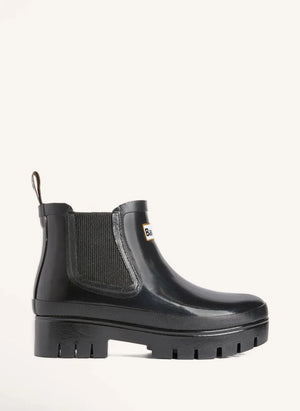 Barbour - Halton Suni Kürk Welly Çizmeler | Siyah