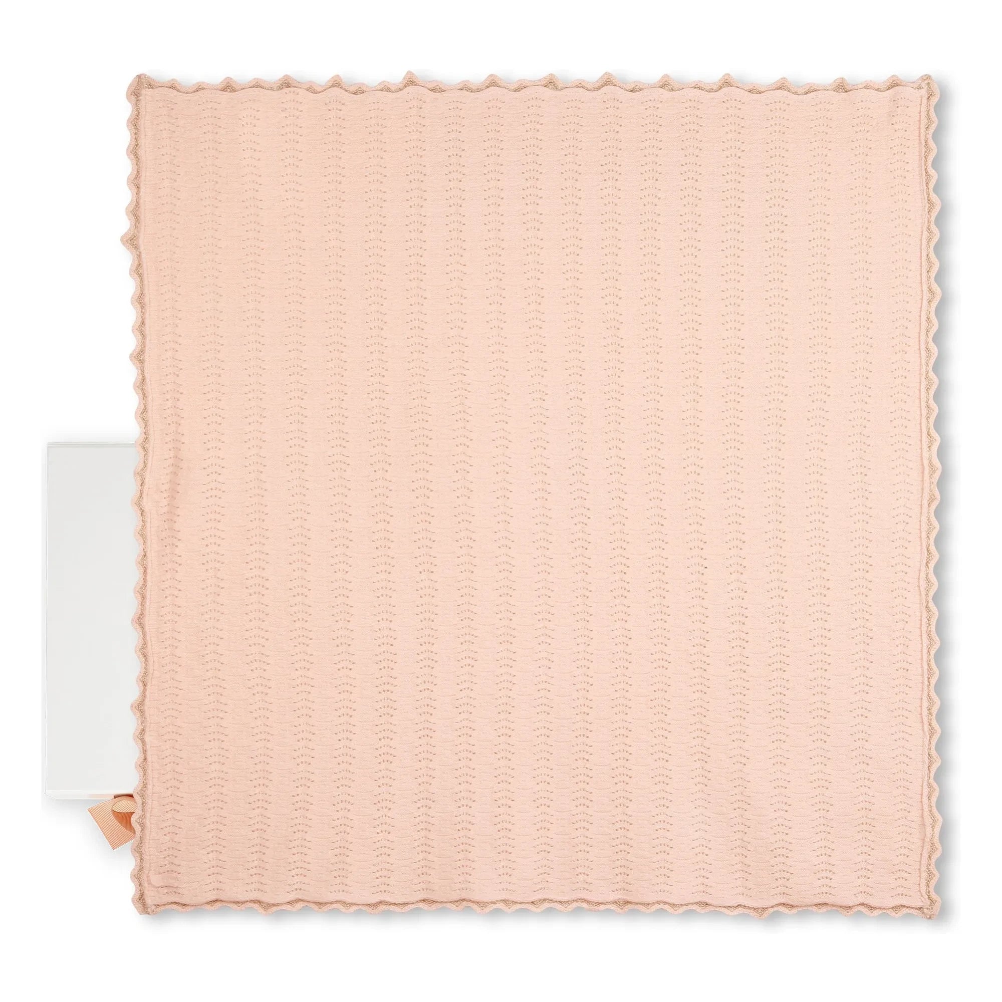 Chloé - Manta de algodón orgánico | Rosa empolvado