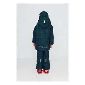Tinycottons - Damalı Kayak Montu | Yeşil