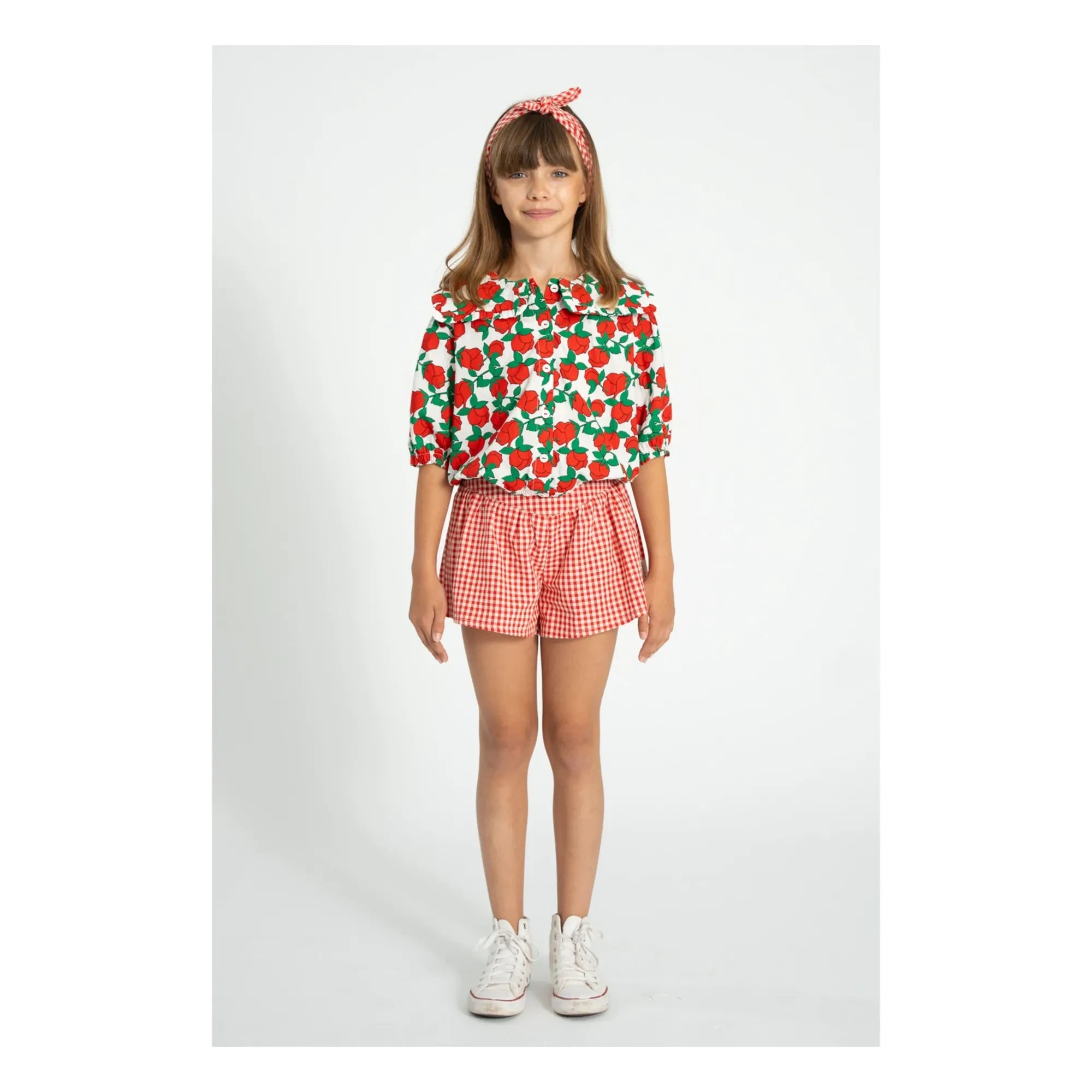 Piupiuchick - Chouchou Vichy Algodón Orgánico | Rojo