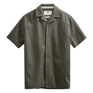 Anerkjendt - Camisa de lino Akleo | Verde oscuro