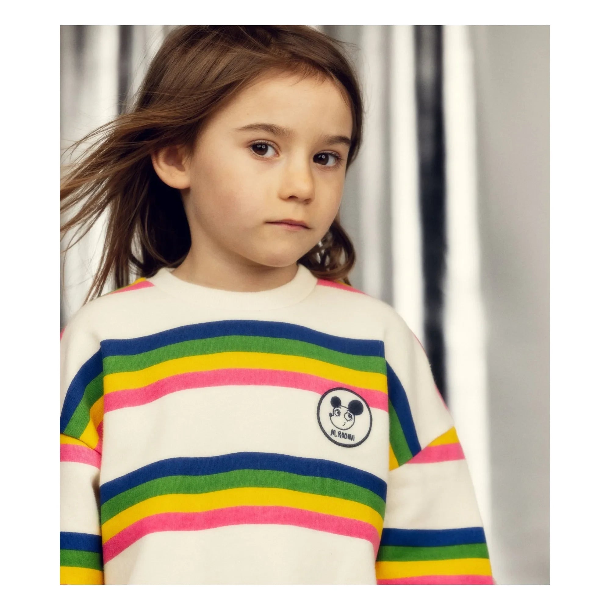 Mini Rodini - Sudadera de rayas de algodón orgánico | Crudo