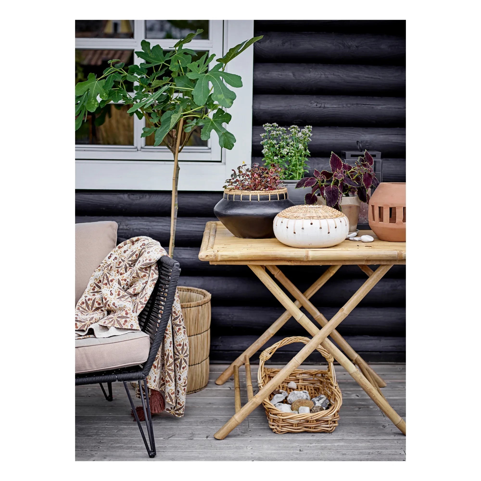 Bloomingville - Mundo Lounge al aire libre | Negro