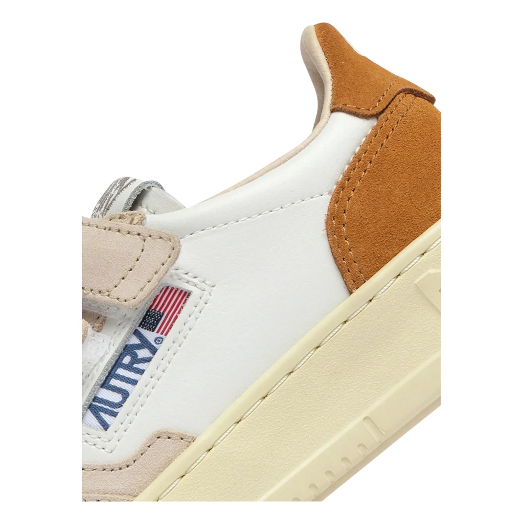 Autry - Zapatillas deportivas bajas de ante tricolor Kidstripes para niños | Camel